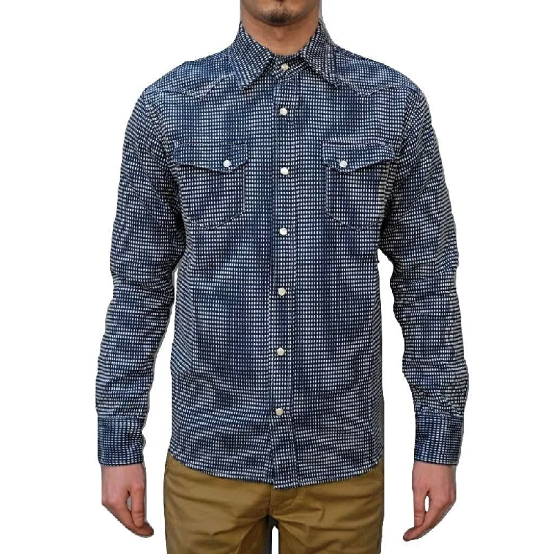 OD+MJ Indigo Sashiko Western Shirt