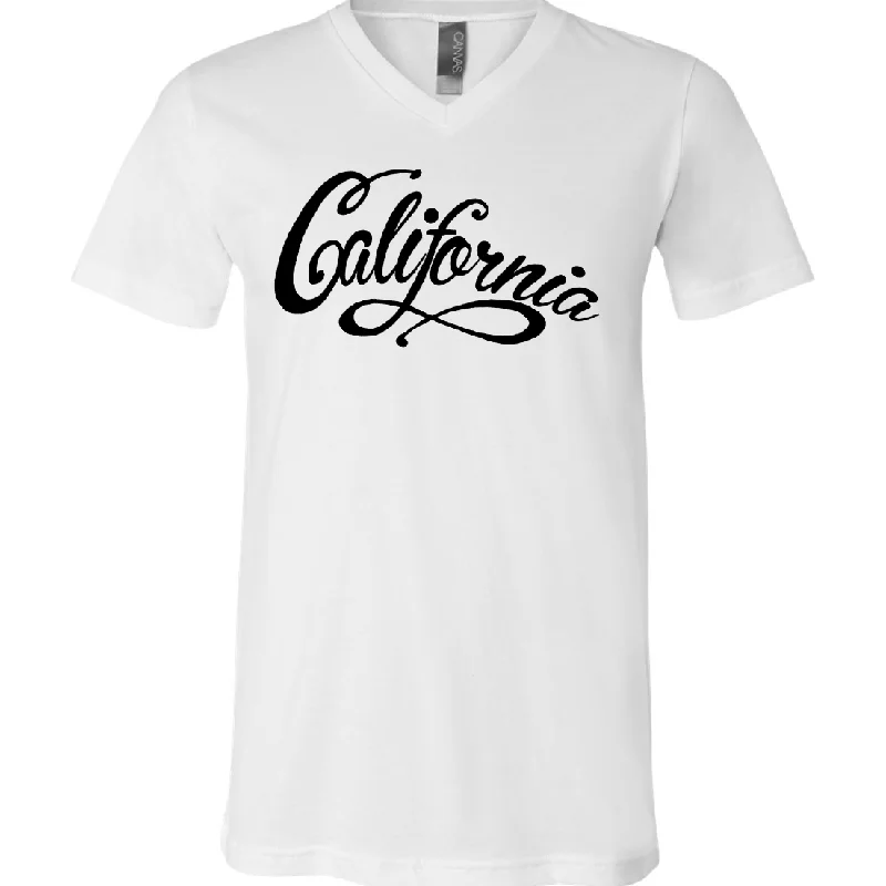 California Beach Script Asst Colors V-Neck