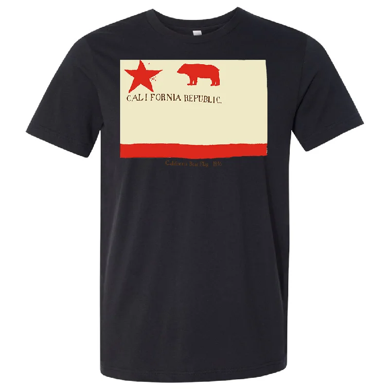 California Republic Bear Flag 1846 Asst Colors Mens Lightweight Fitted T-Shirt/tee