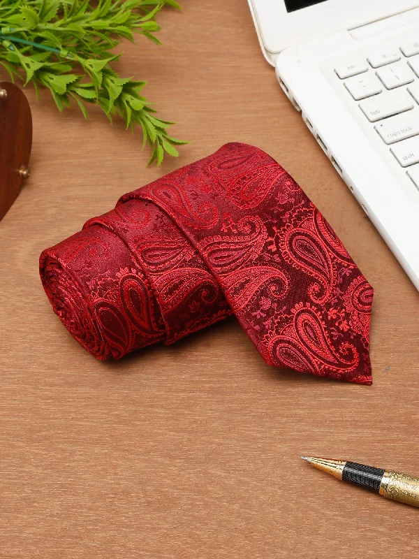 Men's Red Fashion Broad Tie