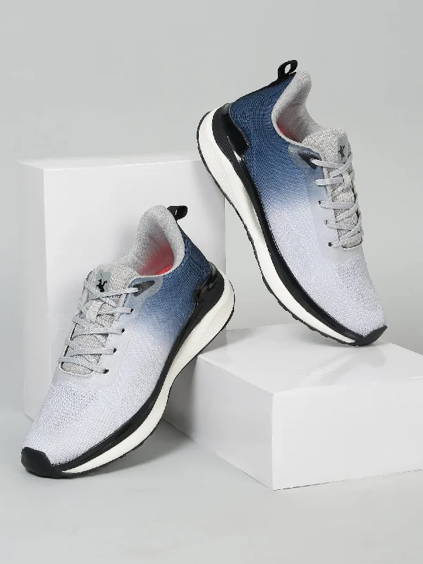 Men's Grey Color Blocked Running Shoes