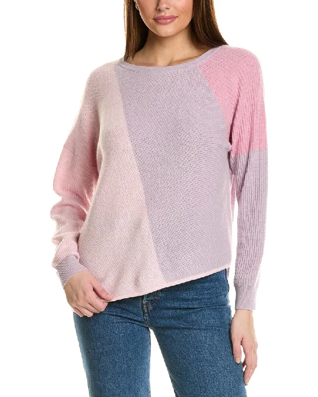 Collaboration Mixed Media Crewneck Cashmere Sweater