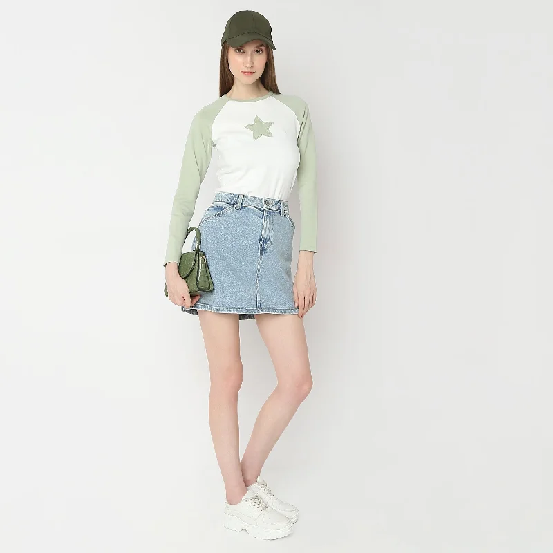 Star Applique Full Sleeve T-Shirt