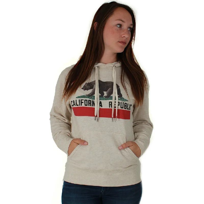 California Republic Premium Unisex Sweatshirt Hoodie With Thumb Loop