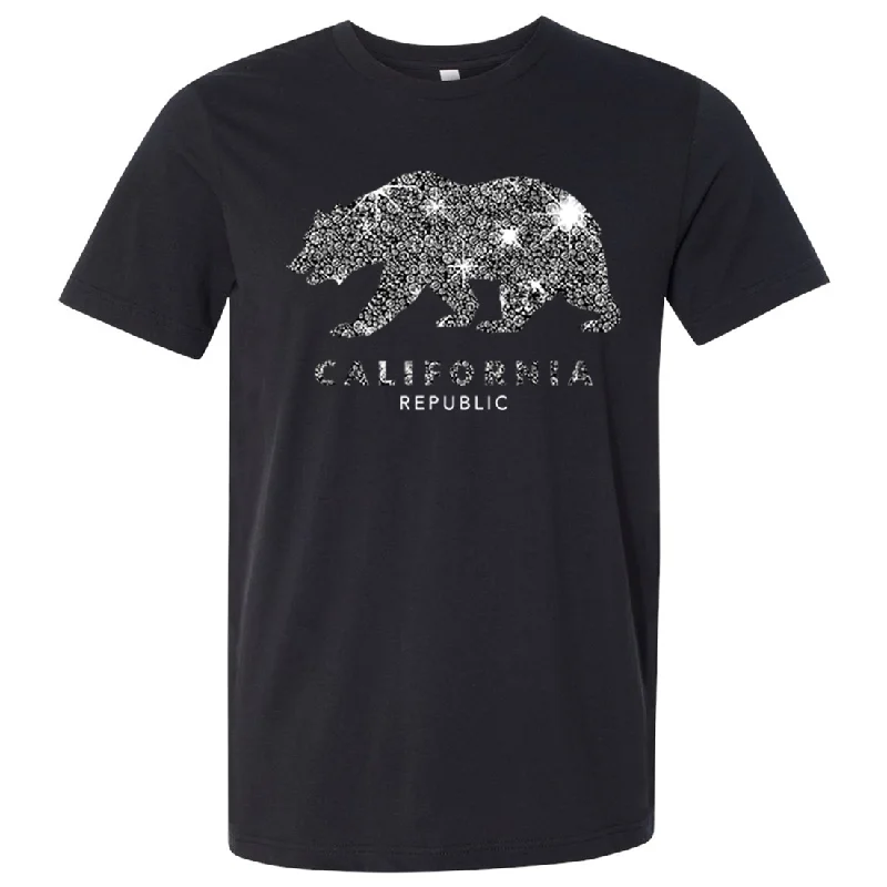 California Republic Sparkle Asst Colors Mens Lightweight Fitted T-Shirt/tee