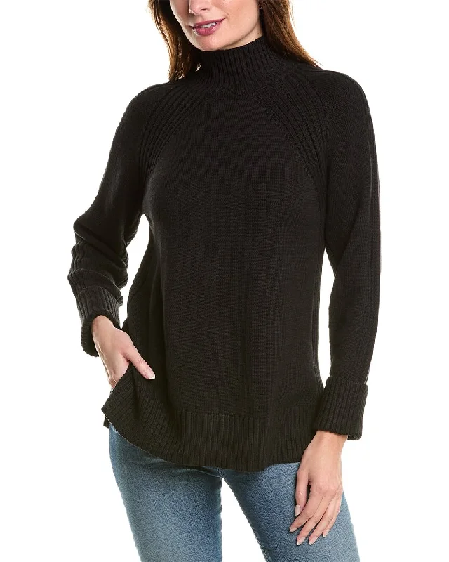 Jones New York Directional Mock Neck Sweater