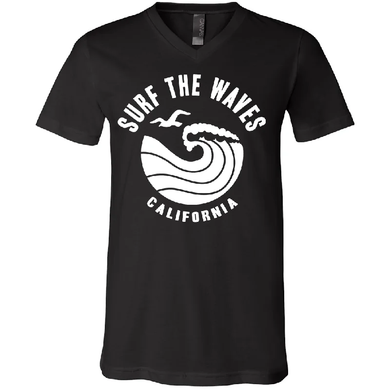 Surf The Waves Asst Colors V-Neck