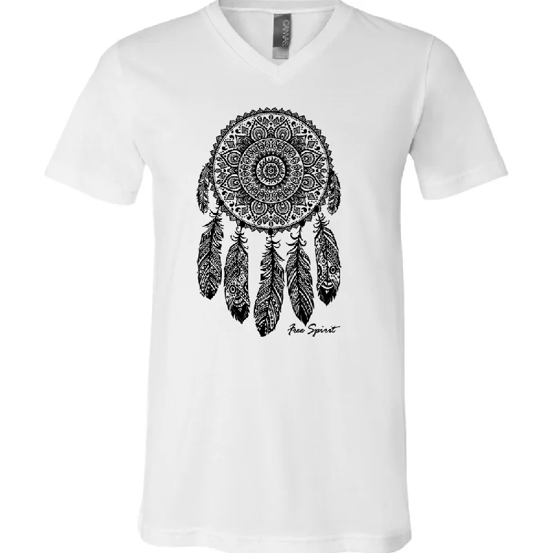 Native American Dreamcatcher Free Spirit Black Asst Colors V-Neck