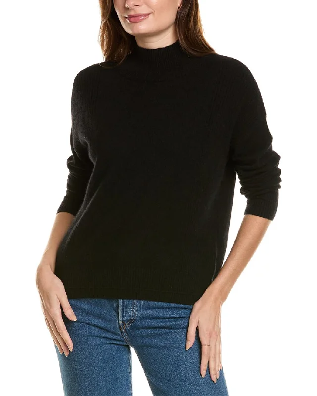 Design History Mock Neck Cashmere Sweater