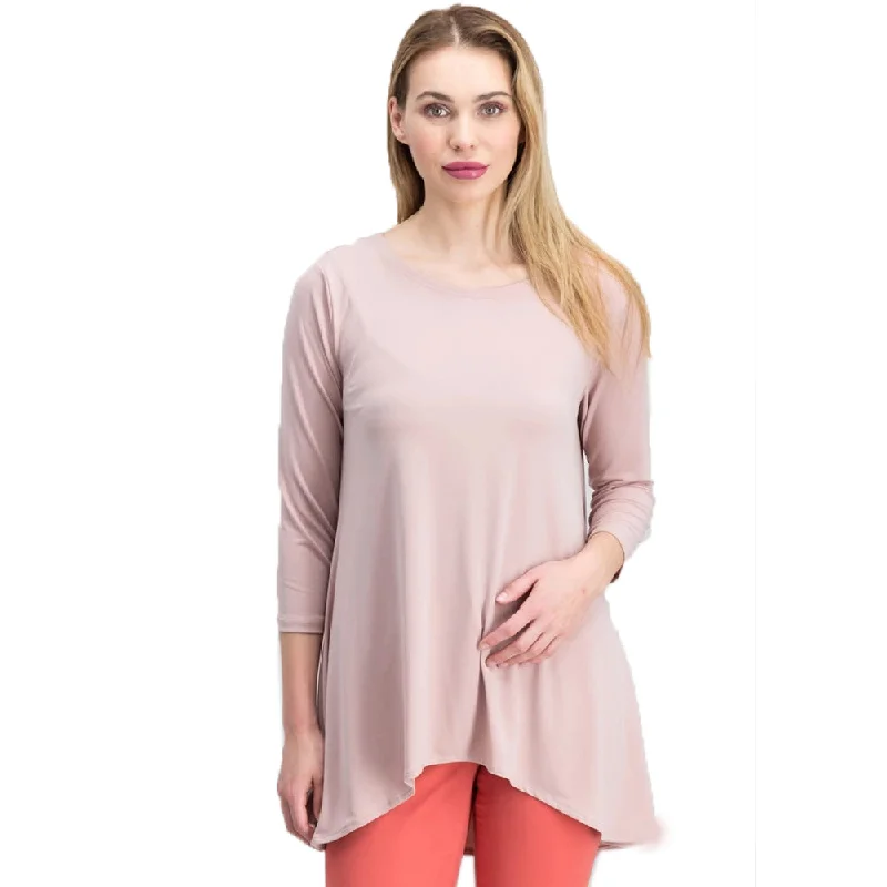 Women's Matte Jersey 3/4 Sleeves Top,Pink