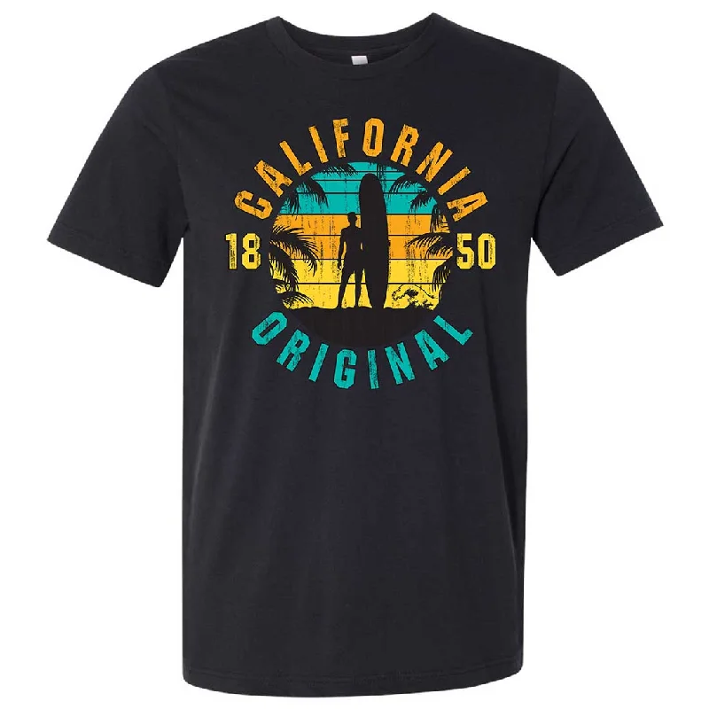 California Original Vintage Surfer Asst Colors Mens Lightweight Fitted T-Shirt/tee