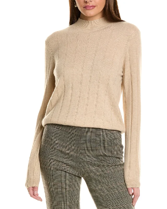 Amicale Cashmere Wide Rib Cashmere Sweater