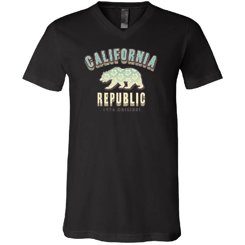 California Republic 1976 Bear Asst Colors V-Neck