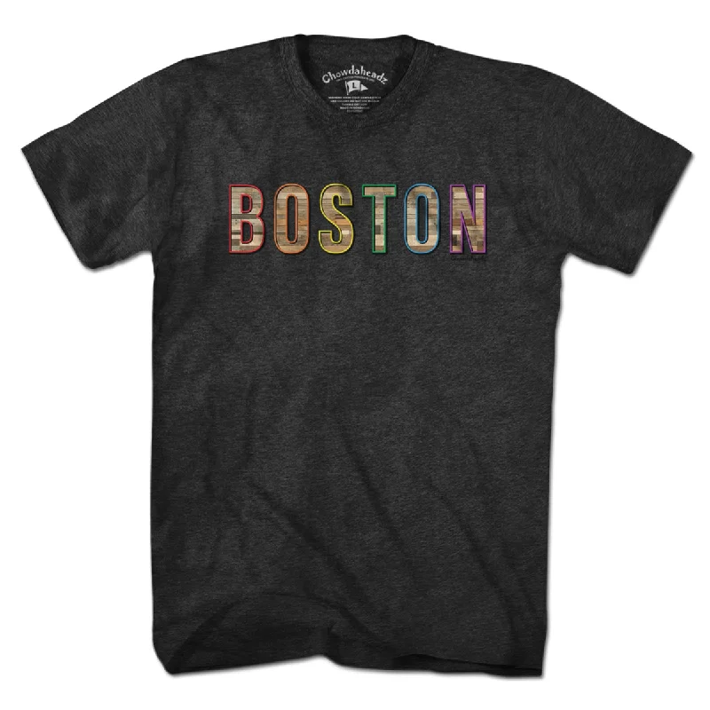 Boston Pride Rustic Wood Sign T-Shirt