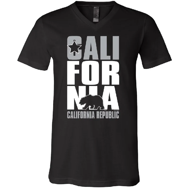 California Republic Silver Asst Colors V-Neck