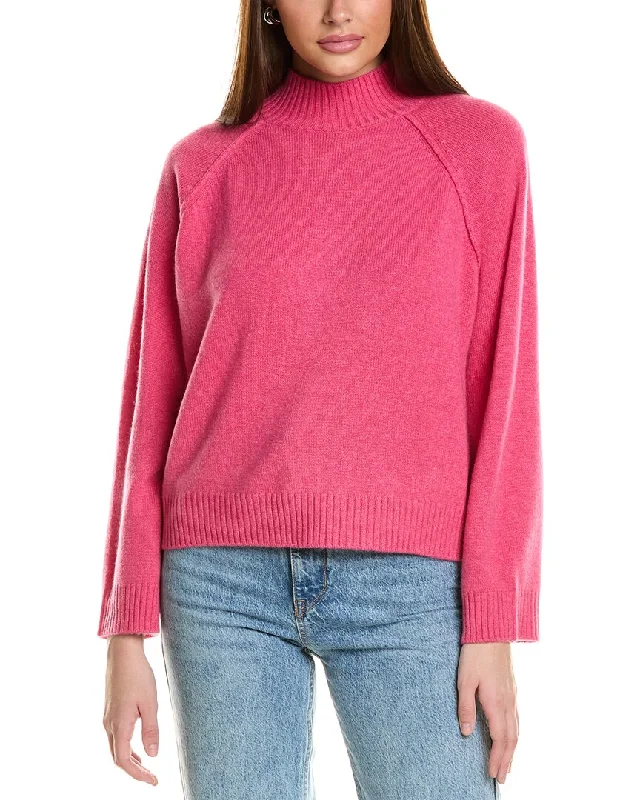 Collaboration Serena Boxy Mock Neck Cashmere Sweater