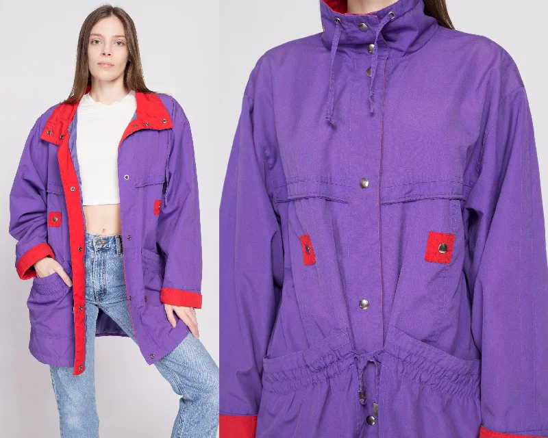 80s Current Seen Oversize Color Block Jacket - Medium