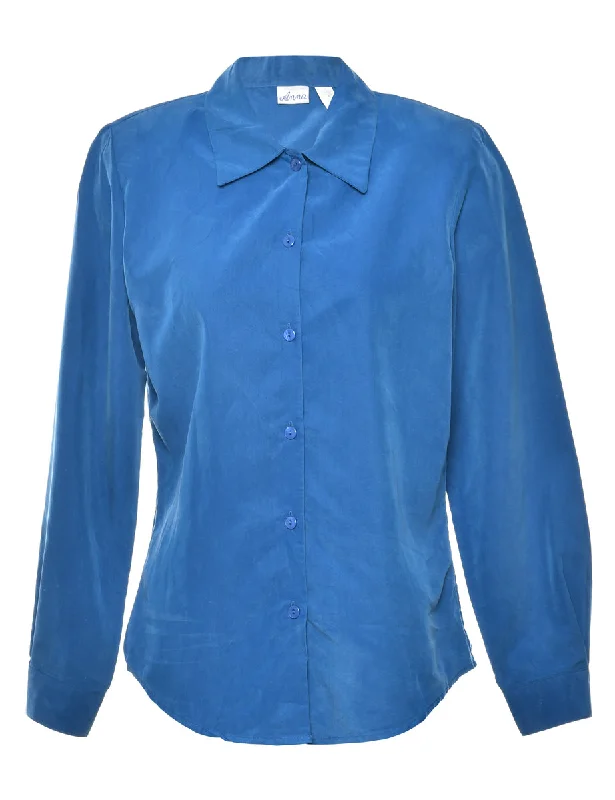 Long Sleeved Blue Shirt - S