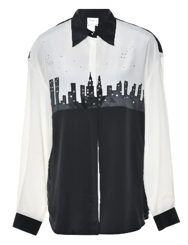 Studded Long Sleeved Shirt - L