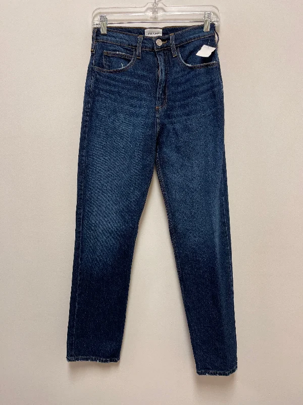 Blue Denim Jeans Straight Frame, Size 2