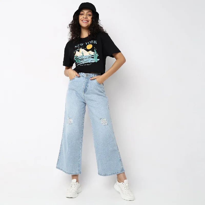 Flare Fit High Rise Jeans