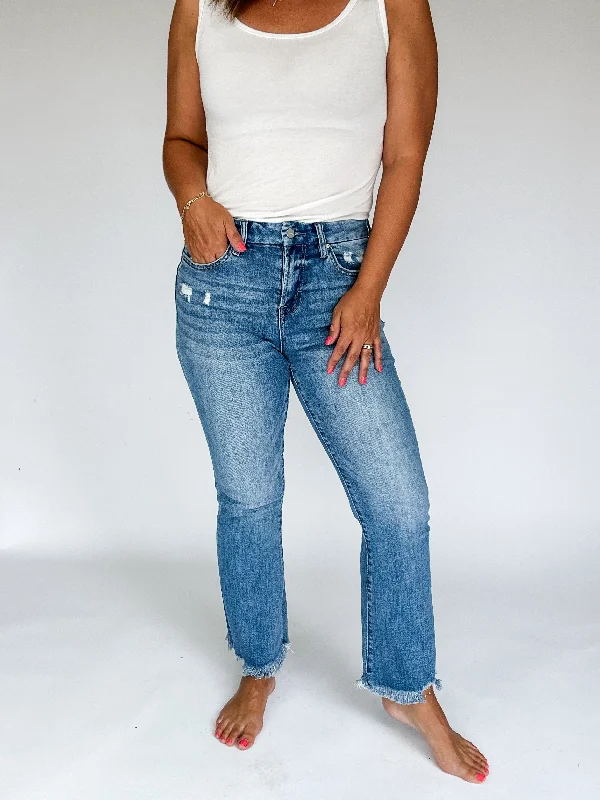 High Rise Crop Flare Mica Jeans