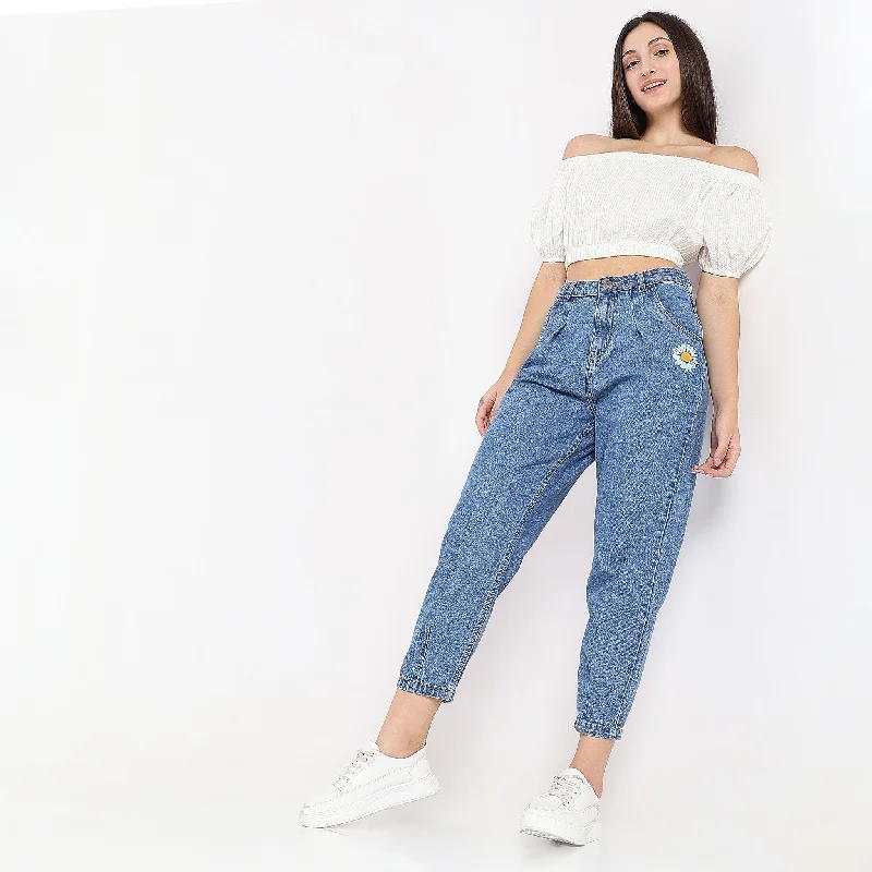 Slouch Fit High Rise Jeans