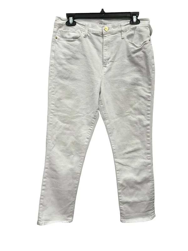 White Jeans Straight Frame, Size 12