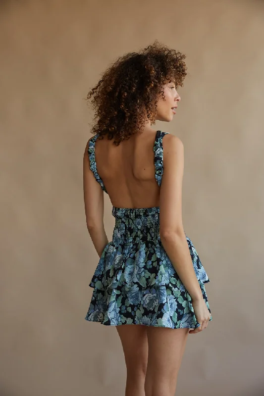 Abigail Floral Open Back Romper