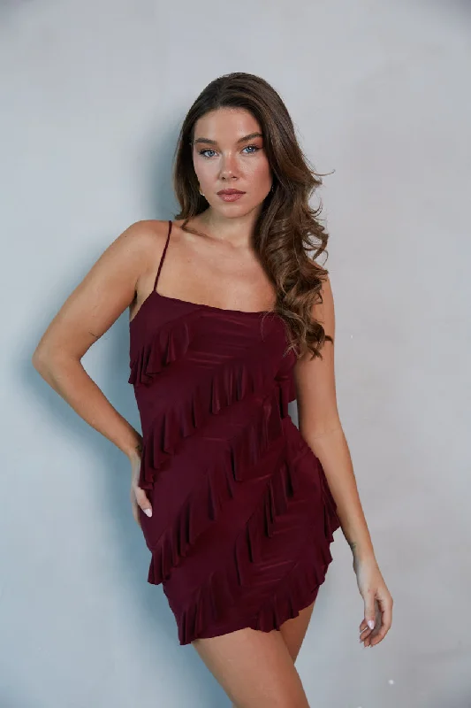 Elise Tiered Ruffle Bodycon Mini Dress