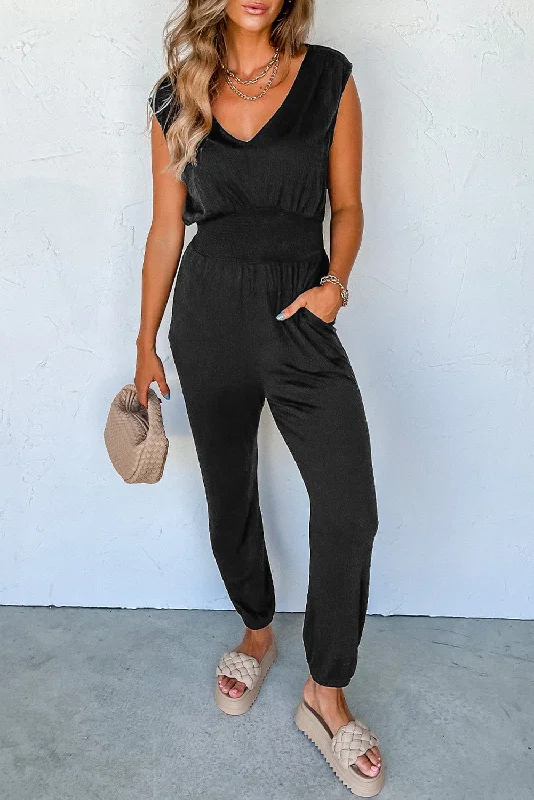 Hazel V-Neck Sleeveless Jumpsuit | S-XL | PRE ORDER