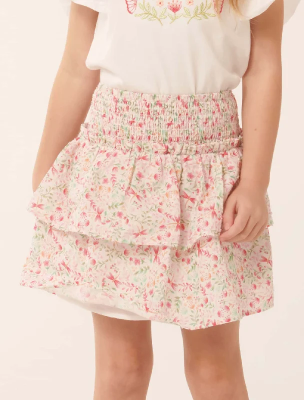 Billie Shirred Tiered Skirt