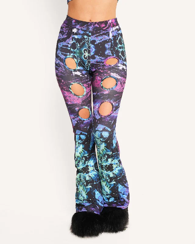 Neon Nostalgia Cutout Bell Bottoms