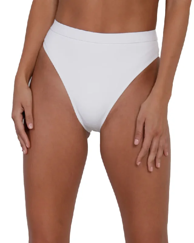 Recycled Fabric Malibu BB High Cut Bottoms - White