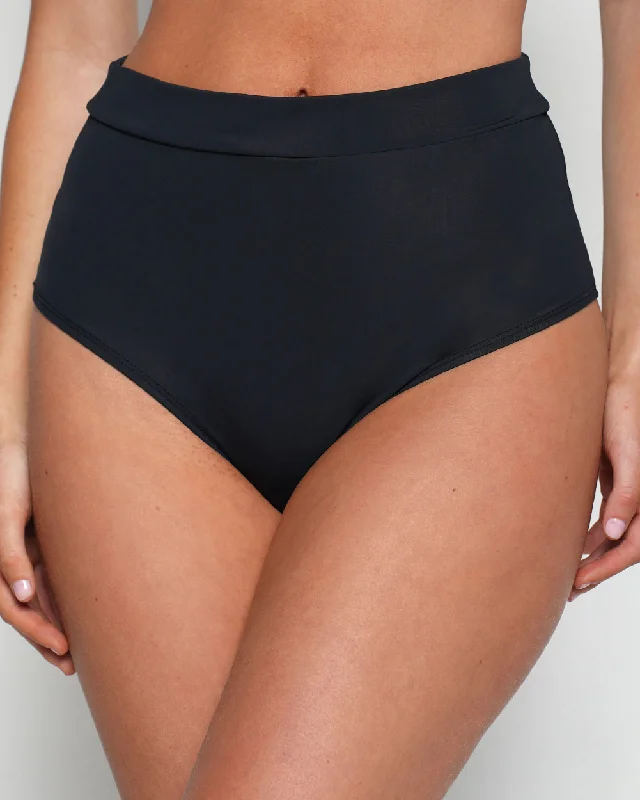 Rave Revolution Recycled Fabric High Waist Booty Shorts - Black