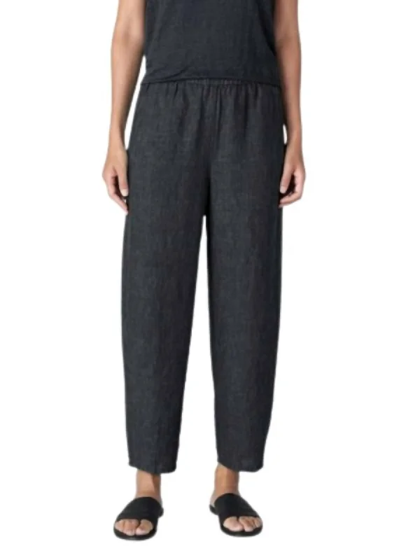 Ankle Pleated Ankle Pant In Graphite