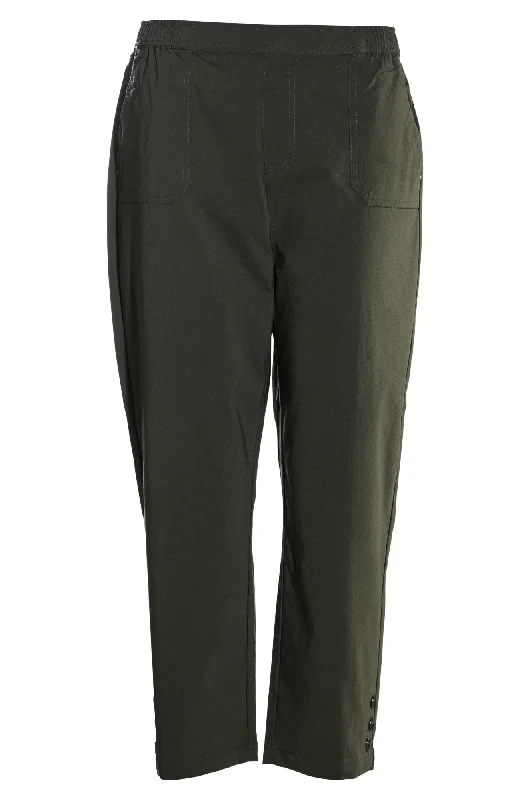 Micro Stretch Mid Calf Pants | OLIVE | 2143AR