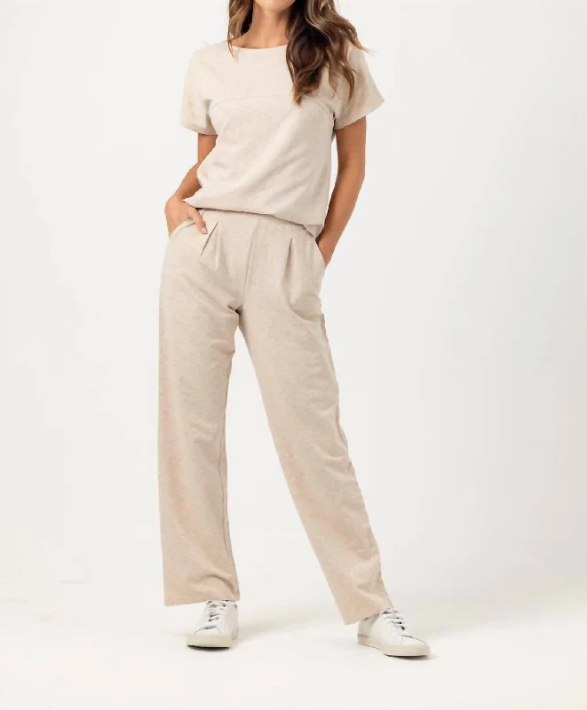 Pasha Pants In Oatmeal Heather