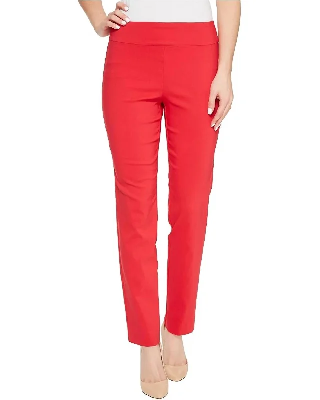 Straight Leg Pants In Red