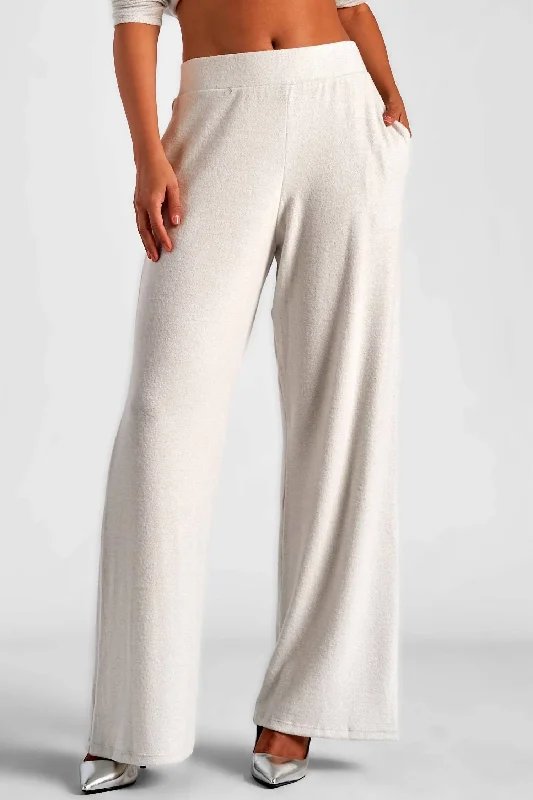 Women's Sparkle Pants In White & Silver